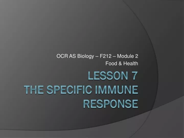 ocr as biology f212 module 2 food health