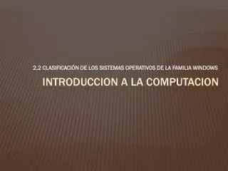 introduccion a la computacion