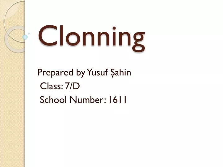 clonning