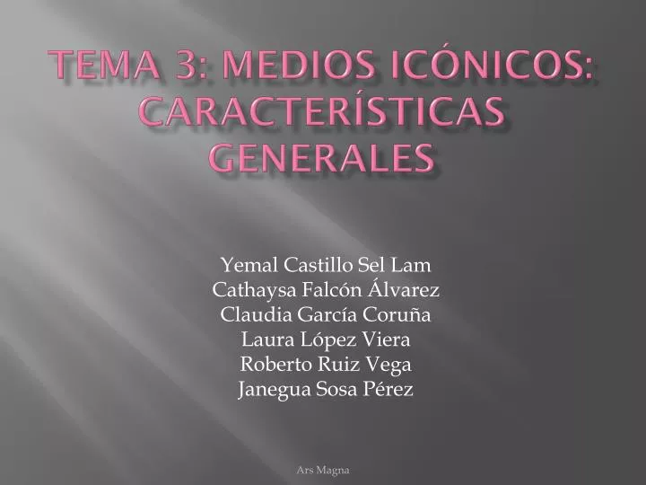 tema 3 medios ic nicos caracter sticas generales