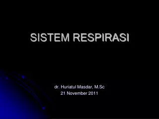 sistem respirasi