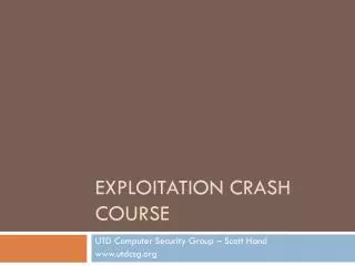 Exploitation Crash Course