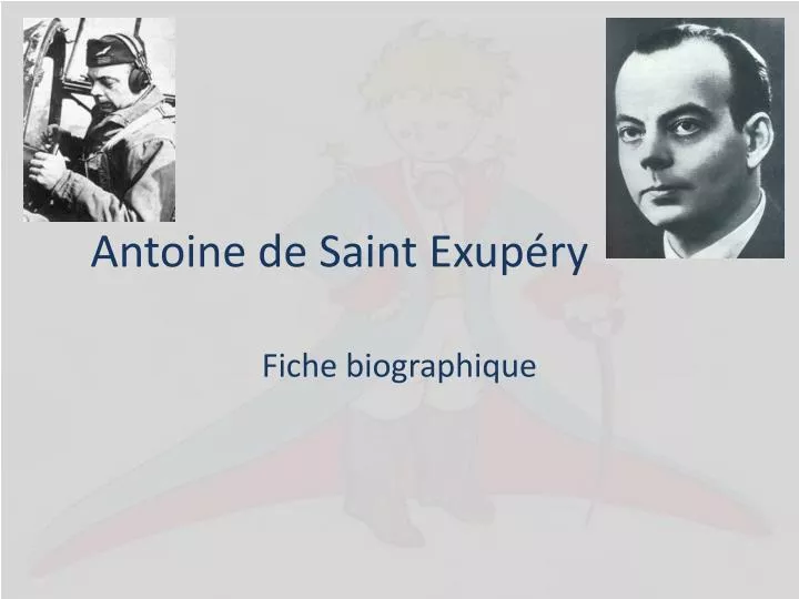 antoine de saint exup ry