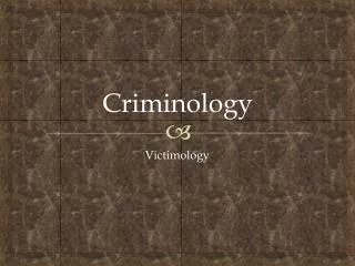 criminology