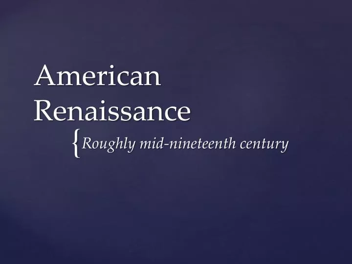 american renaissance