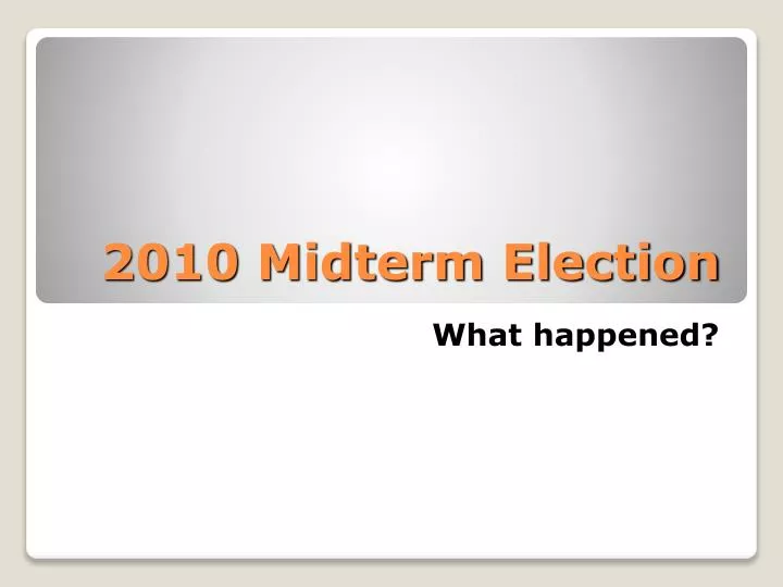 2010 midterm election