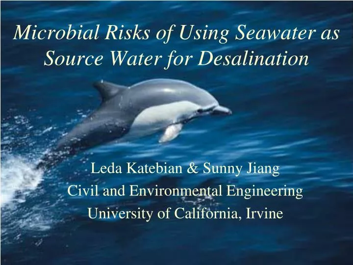microbial risks of using seawater as source water for desalination