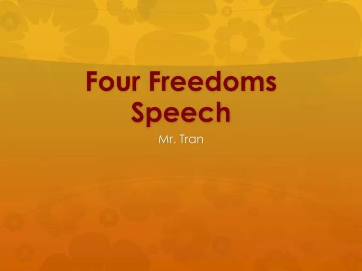 four freedoms speech