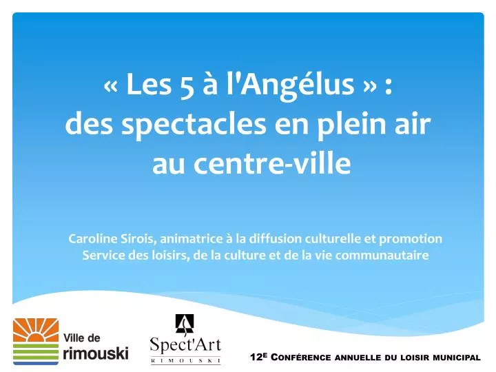 les 5 l ang lus des spectacles en plein air au centre ville