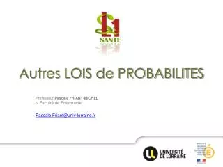 autres lois de probabilites