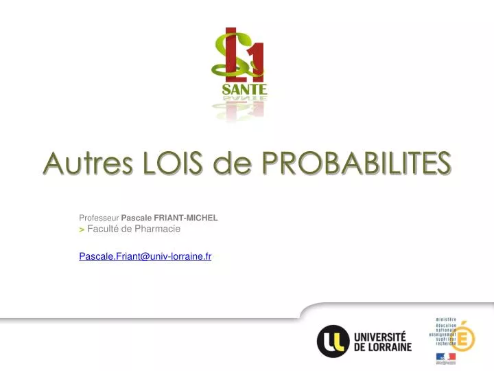 autres lois de probabilites