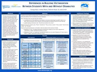 Differences in Bullying Victimization Between Students With and Without Disabilities