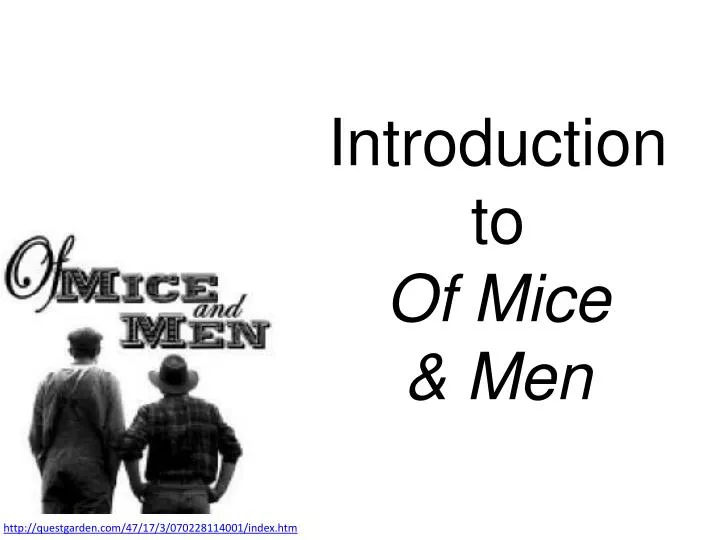 introduction to of mice men