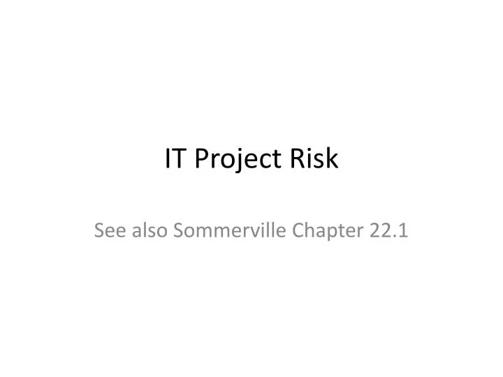 it project risk