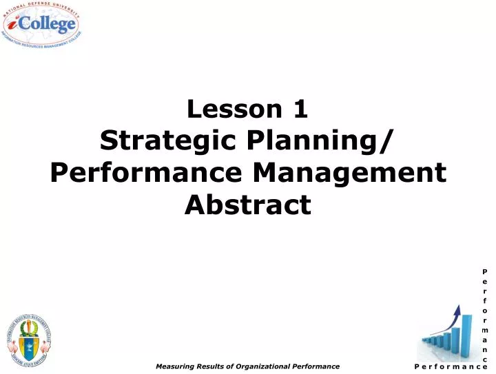 lesson 1 strategic planning performance management abstract