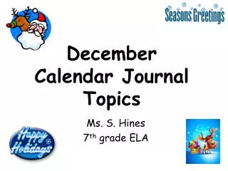December Calendar Journal Topics