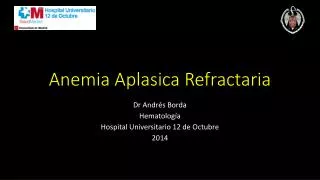 anemia aplasica refractaria