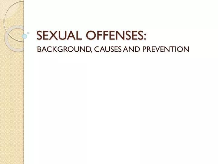 sexual offenses