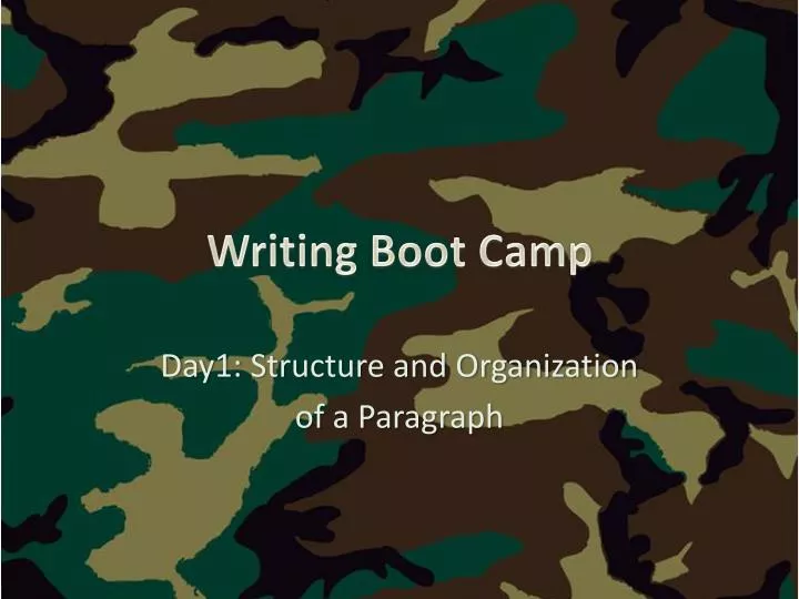 writing boot camp