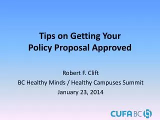 Tips on Getting Your Policy Proposal Approved