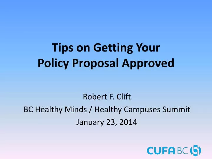 tips on getting your policy proposal approved
