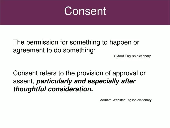 consent