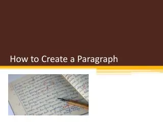 How to Create a Paragraph