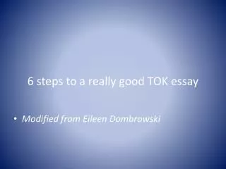 6 steps to a really good TOK essay