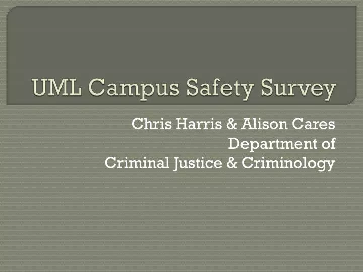 uml campus safety survey