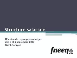 s tructure salariale