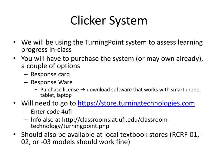 clicker system