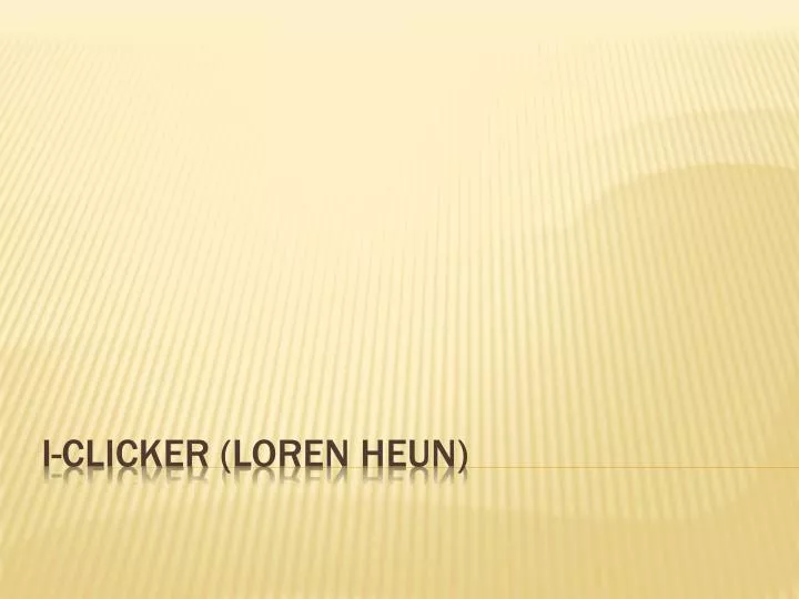 i clicker loren heun