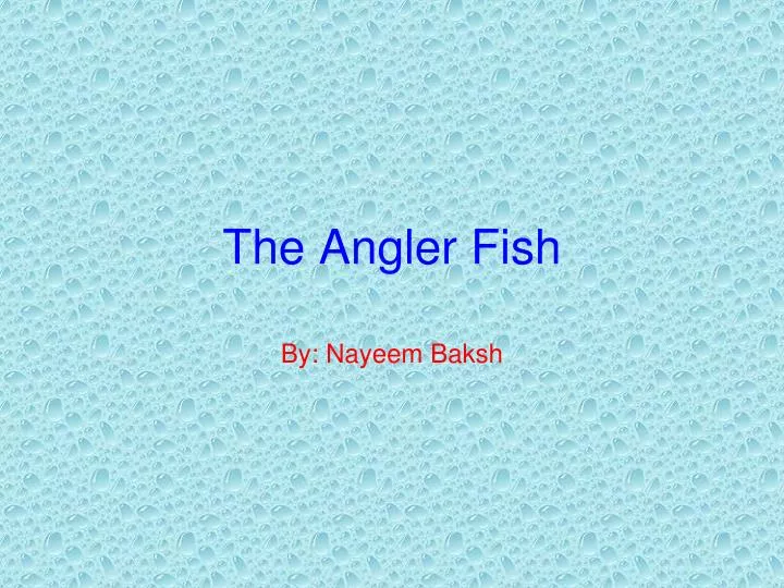 the angler fish