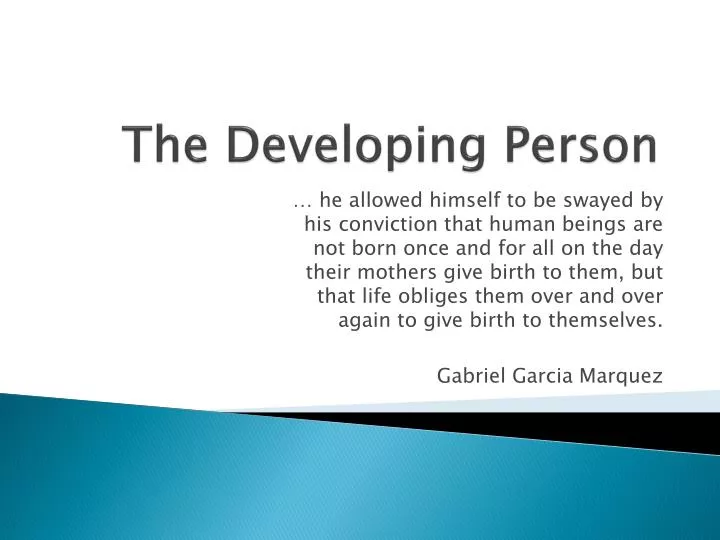 the developing person