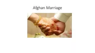 Afghan Marriage