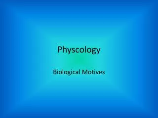 Physcology