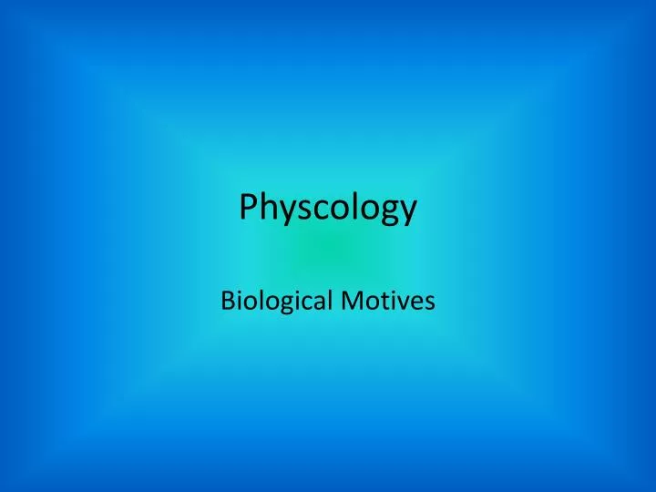 physcology