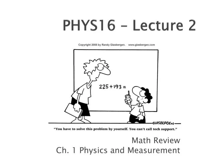 phys16 lecture 2