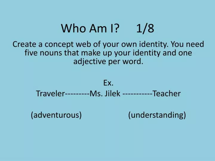 who am i 1 8