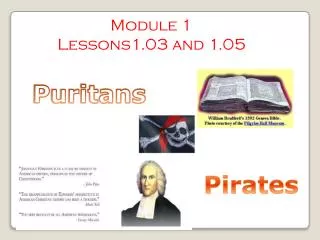 Module 1 Lessons1.03 and 1.05