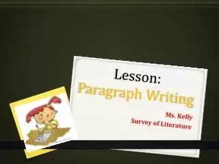 Lesson: Paragraph Writing