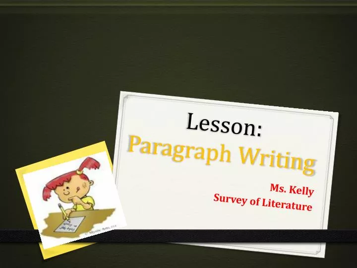 lesson paragraph writing