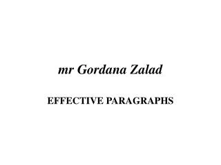 mr Gordana Zalad