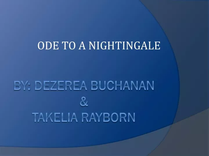 ode to a nightingale