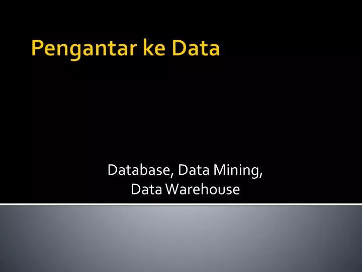 database data mining data warehouse