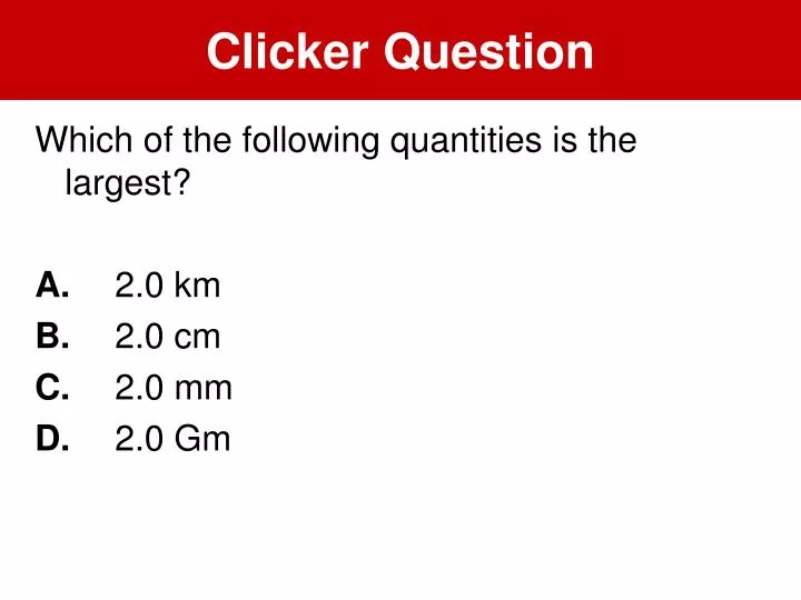 clicker question