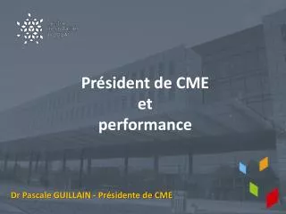 pr sident de cme et performance
