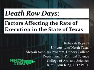 Death Row Days :