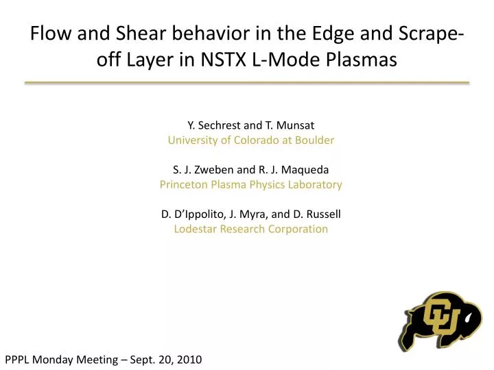 flow and shear behavior in the edge and scrape off layer in nstx l mode plasmas