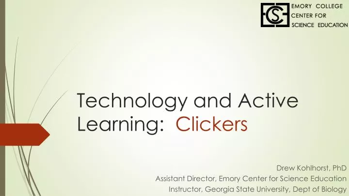 technology and active l earning clickers